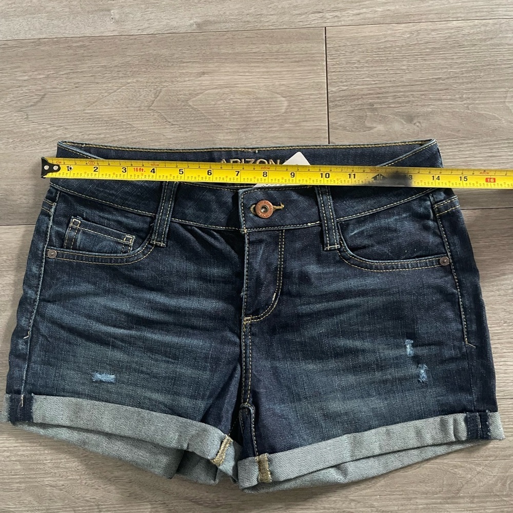 Arizona Jean Company Dark Denim Shorts Juniors 3 - Picture 4 of 6